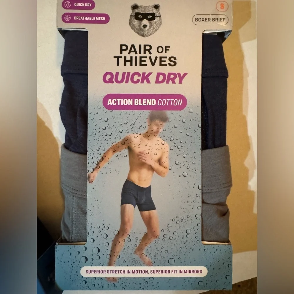 Pair of Thieves 4-Way Performance Stretch 3-Pk & Quick Dry Boxer Briefs, 2-Pk